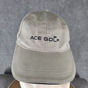 Ace Golf Unisex OS Khaki Tan Embroidered Adjustable Mesh Back Baseball Hat